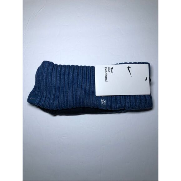 Nike Knit Wide Blue Headband - Picture 4 of 7